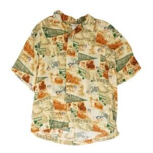 Vintage NFL Green Bay Packers Medium Button Down Shirt